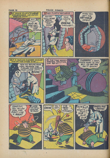 Plastic Man inflates for the very first time in 1943
